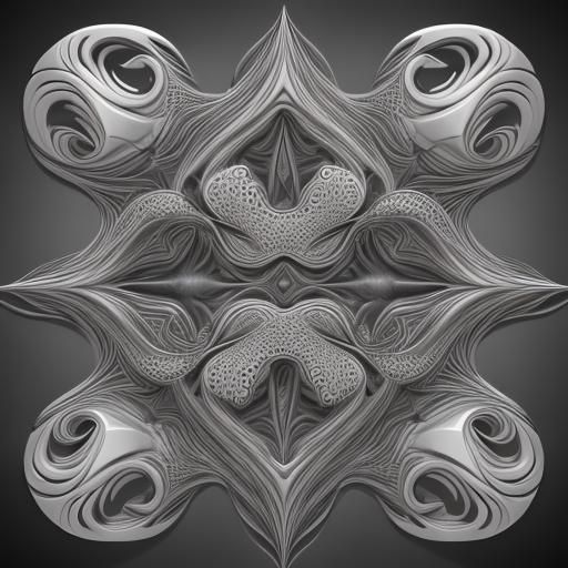 Abstract Heavy Metal Art with 3D Shading