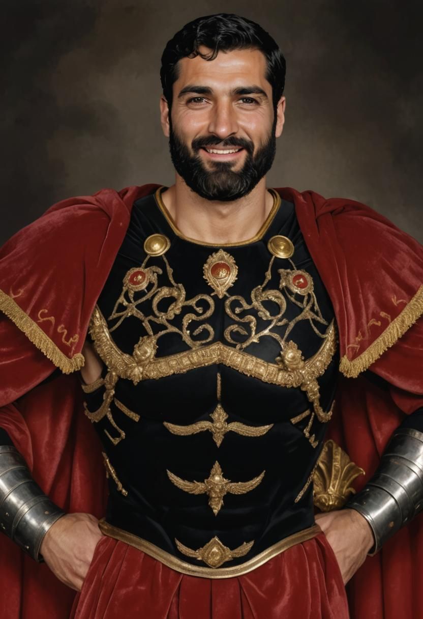 Roman Centurion in Gala Armor at Sunrise