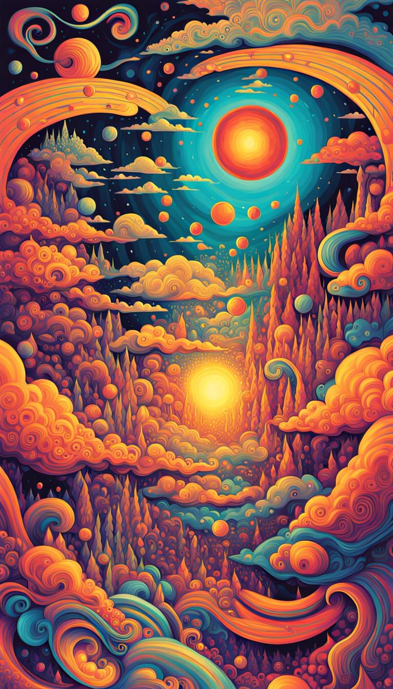 4D Abstract Attention Getter in Vivid Full Spectrum Colors