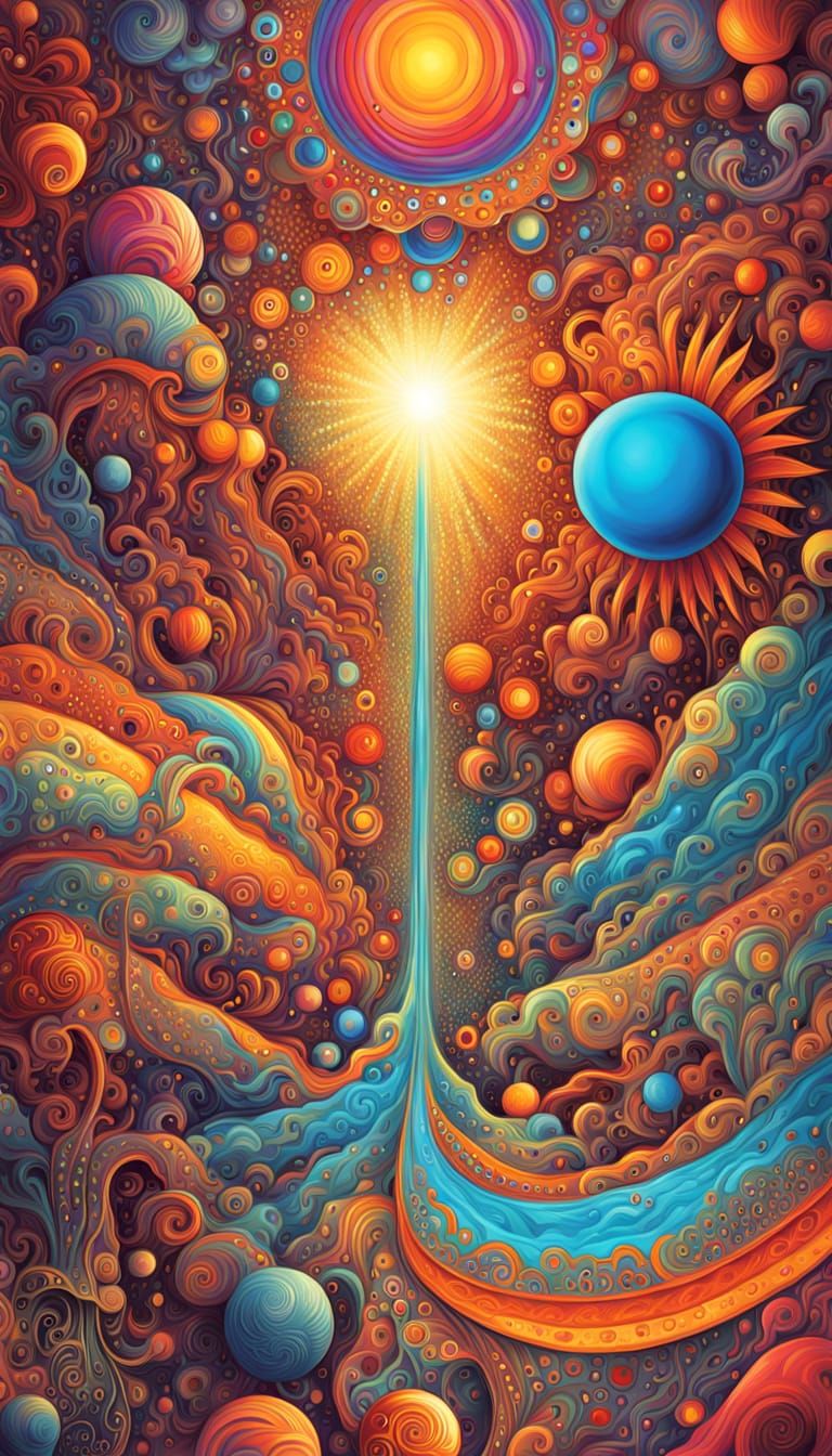 Vivid Abstract Geometric Art: AI's Self-Pleasing Perception