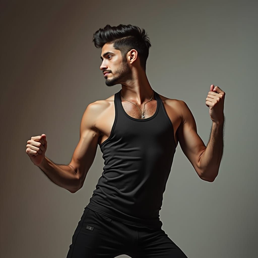 Lascivious Dance: A Man's Exaggerated Moves