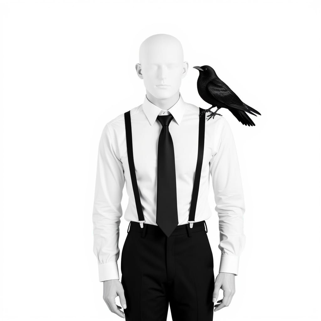Headless Man with Bird on Shoulder