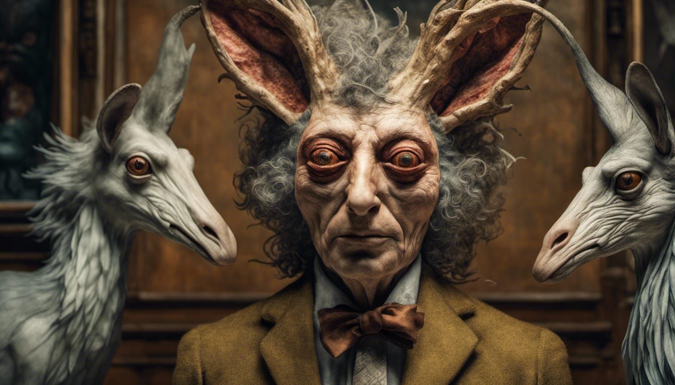 Cryptid Taxidermy in Wonderland: Hyperdetailed Concept Art