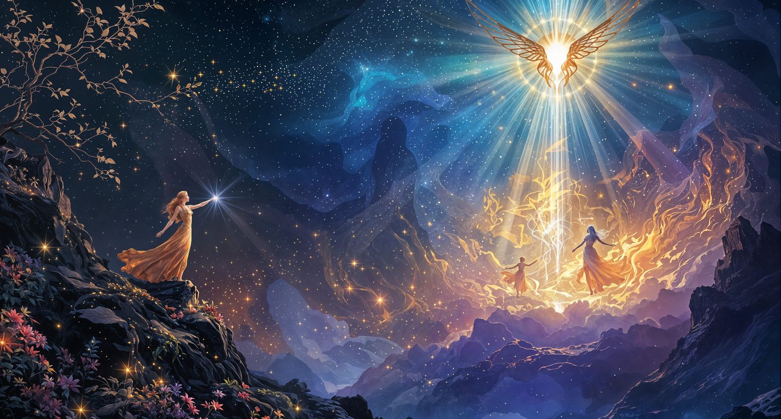 Enchanted Return of Light in Art Nouveau Style