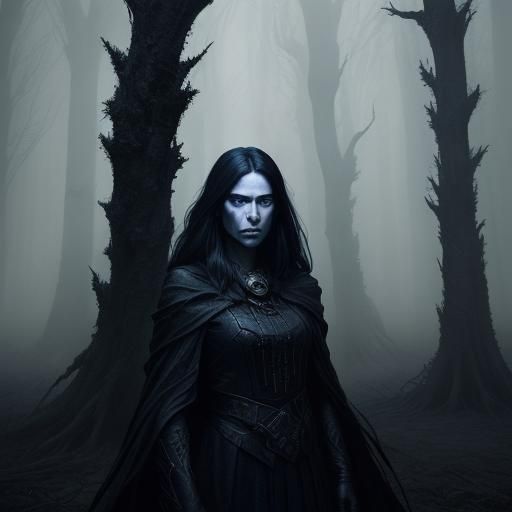 Eerie Surreal Portrait in Dark Fantasy Style