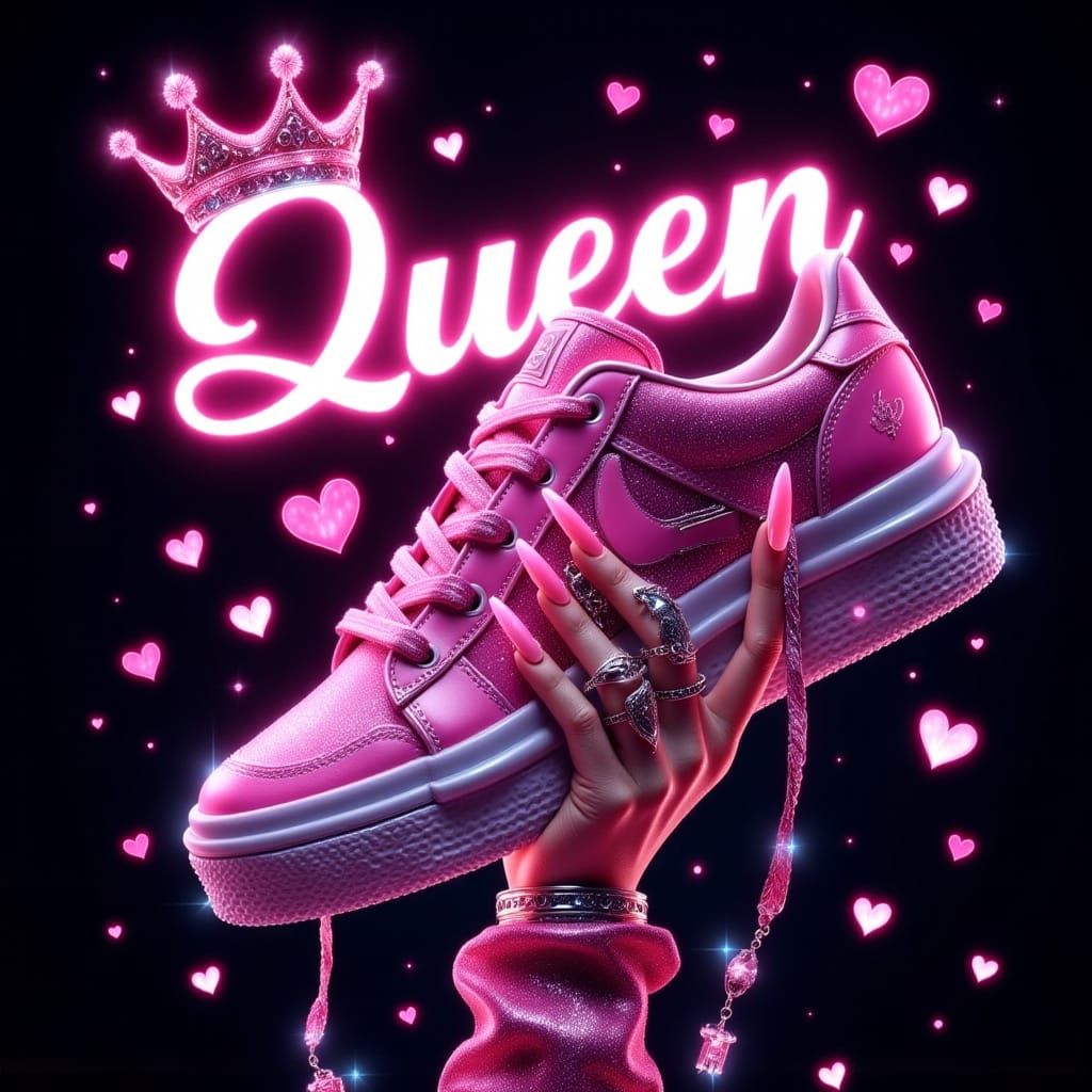 Glamorous Queen in Futuristic Fashion Style