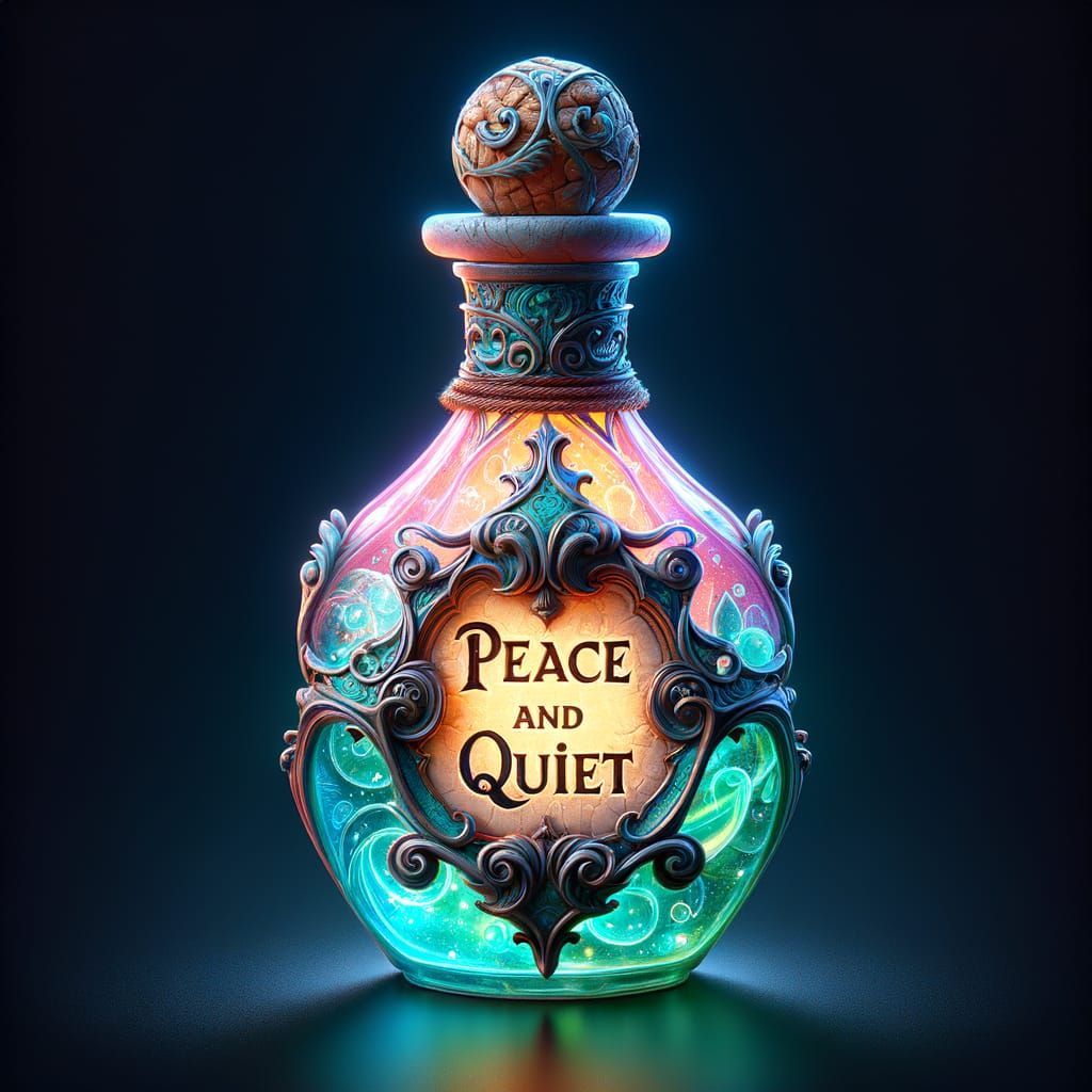 Magical Peace and Quiet Potion Bottle