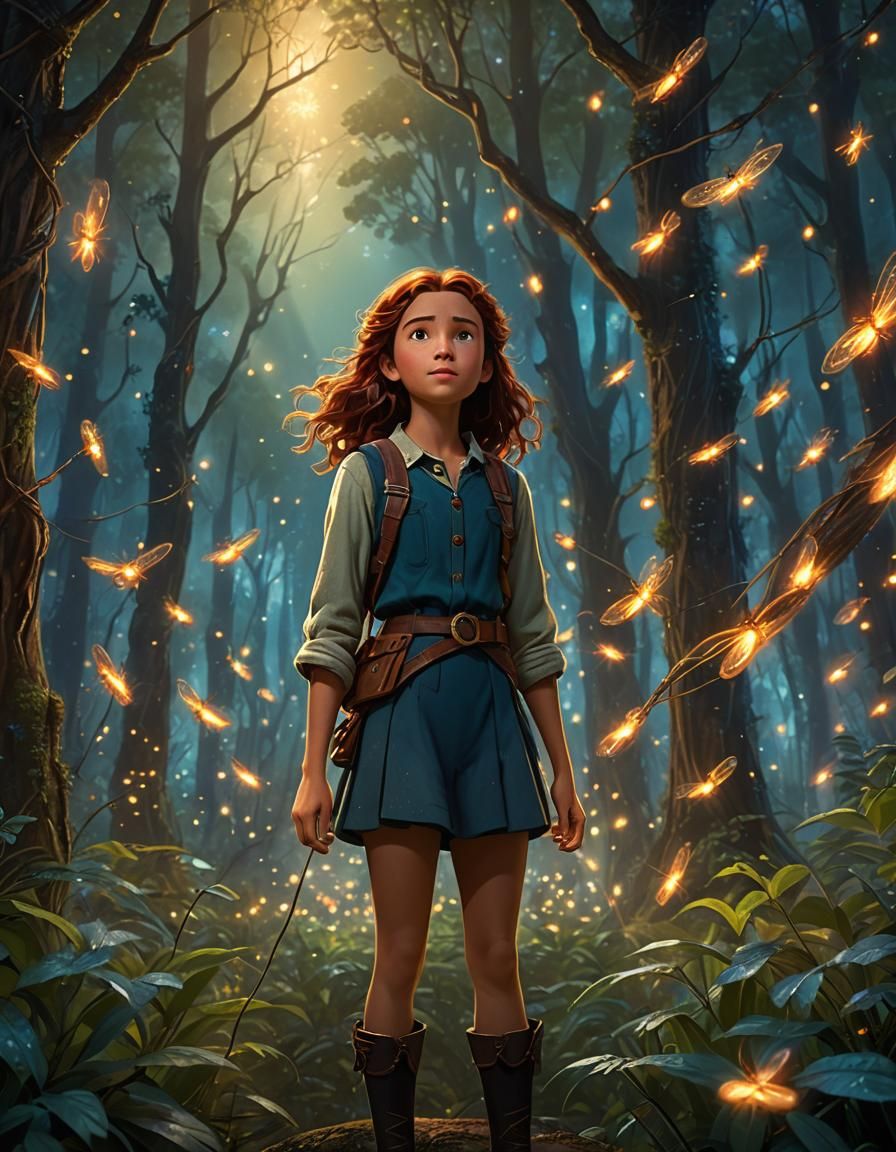 Heroine in Magical Forest: Disney Style