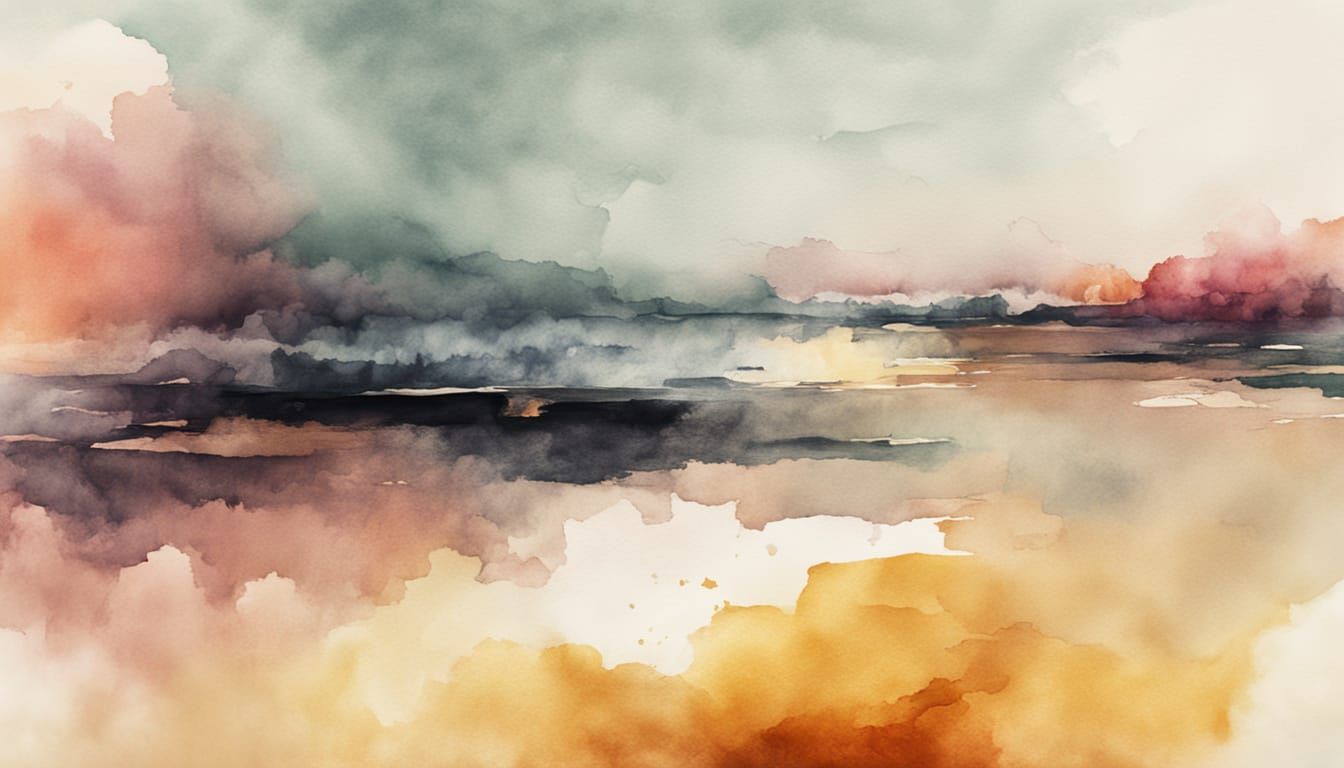 Abstract Watercolor Wash with Soft Pastel Colors