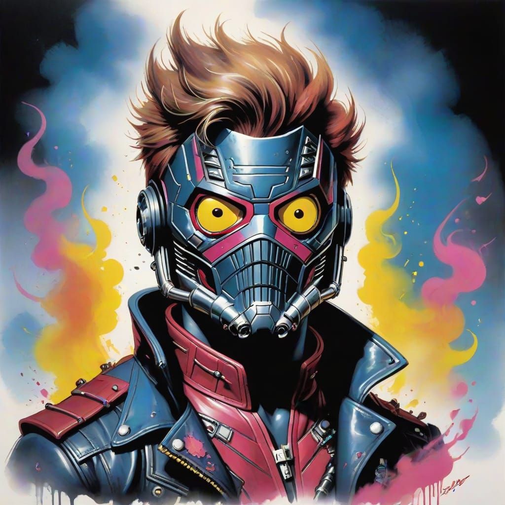 Star-Lord as Ed Hardy and Stephen Gammell Art