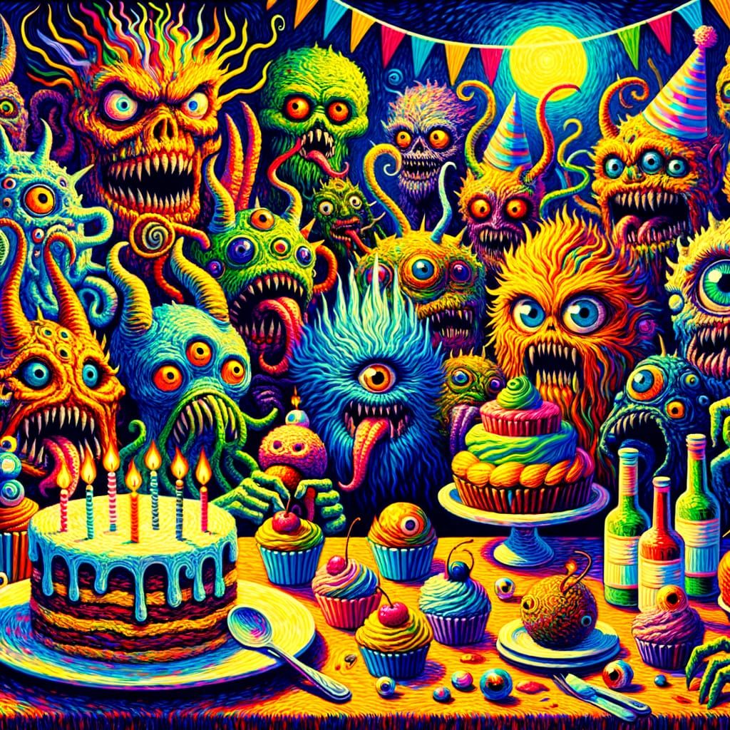 Ghoulish Birthday Party With Mythological Monsters
