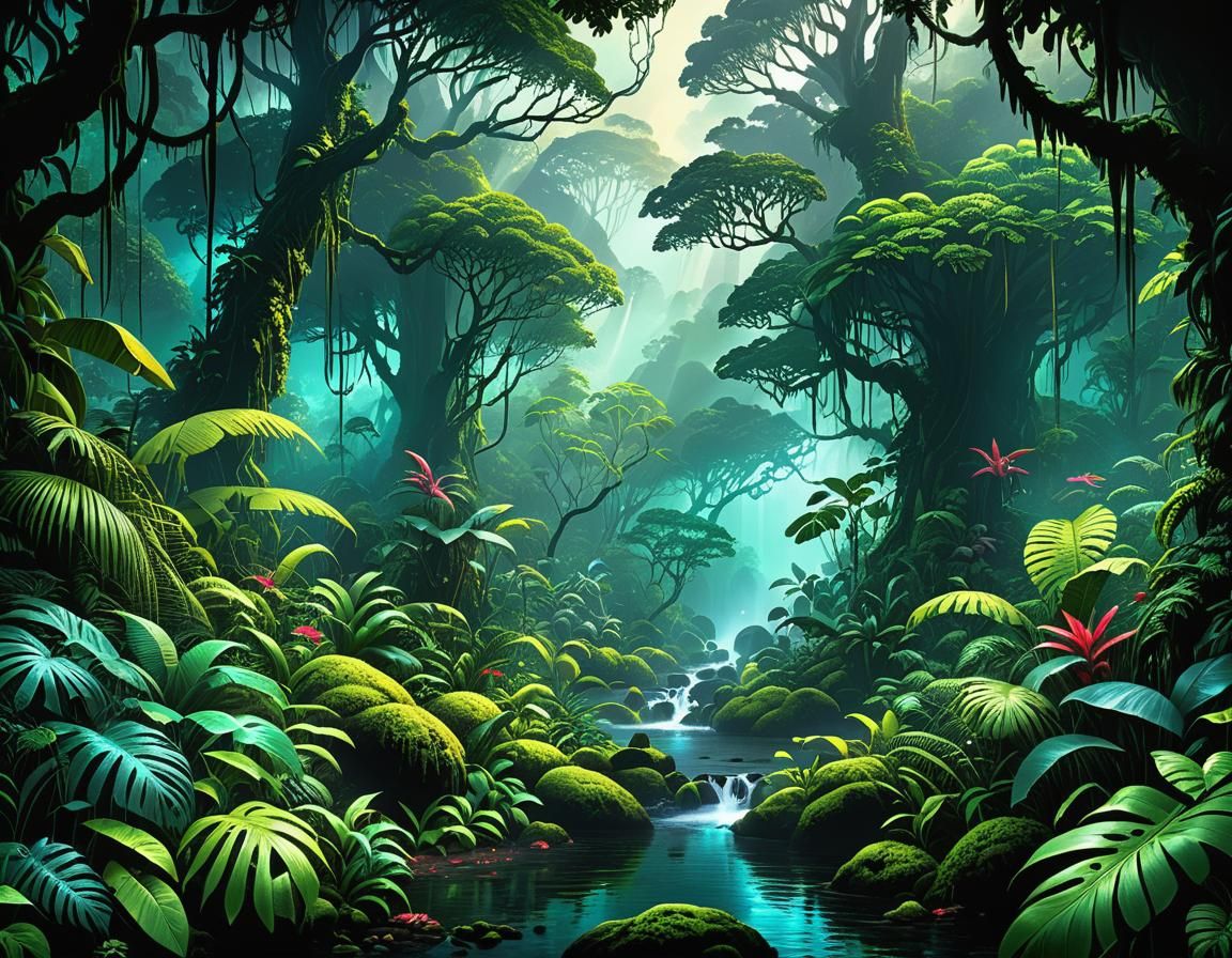 Stunning lush forest