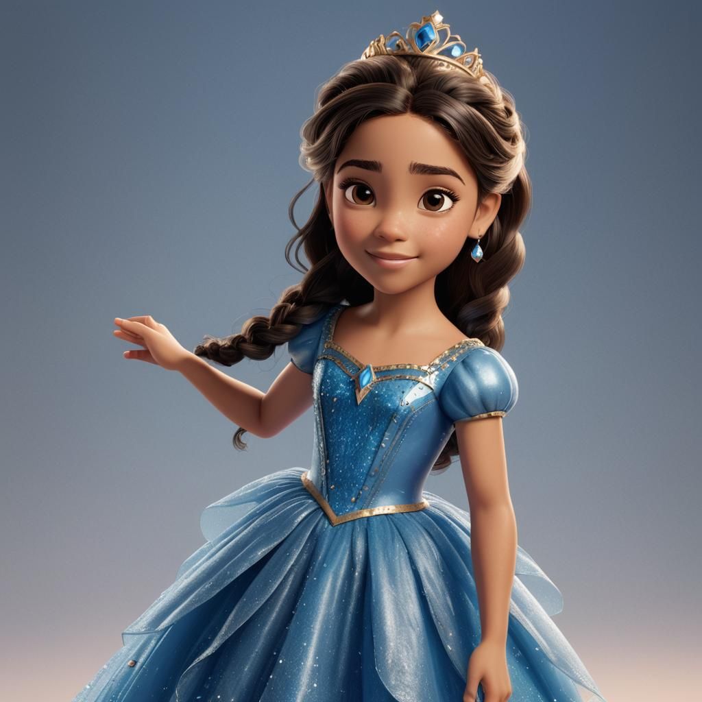 Shakira as a Child in Disney Princess Dress