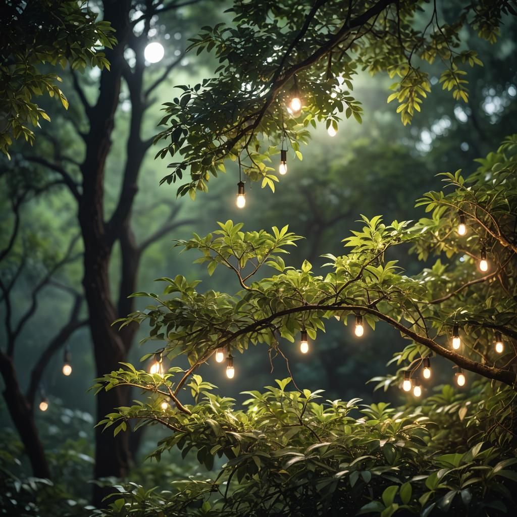 Moonlight Through Foliage: Professional Photography