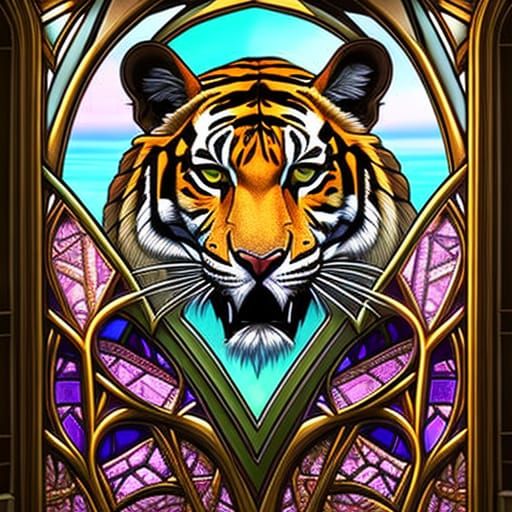 Stained Glass Tiger 2
