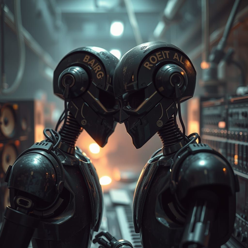 Melancholic Robots Perform in Dystopian Factory