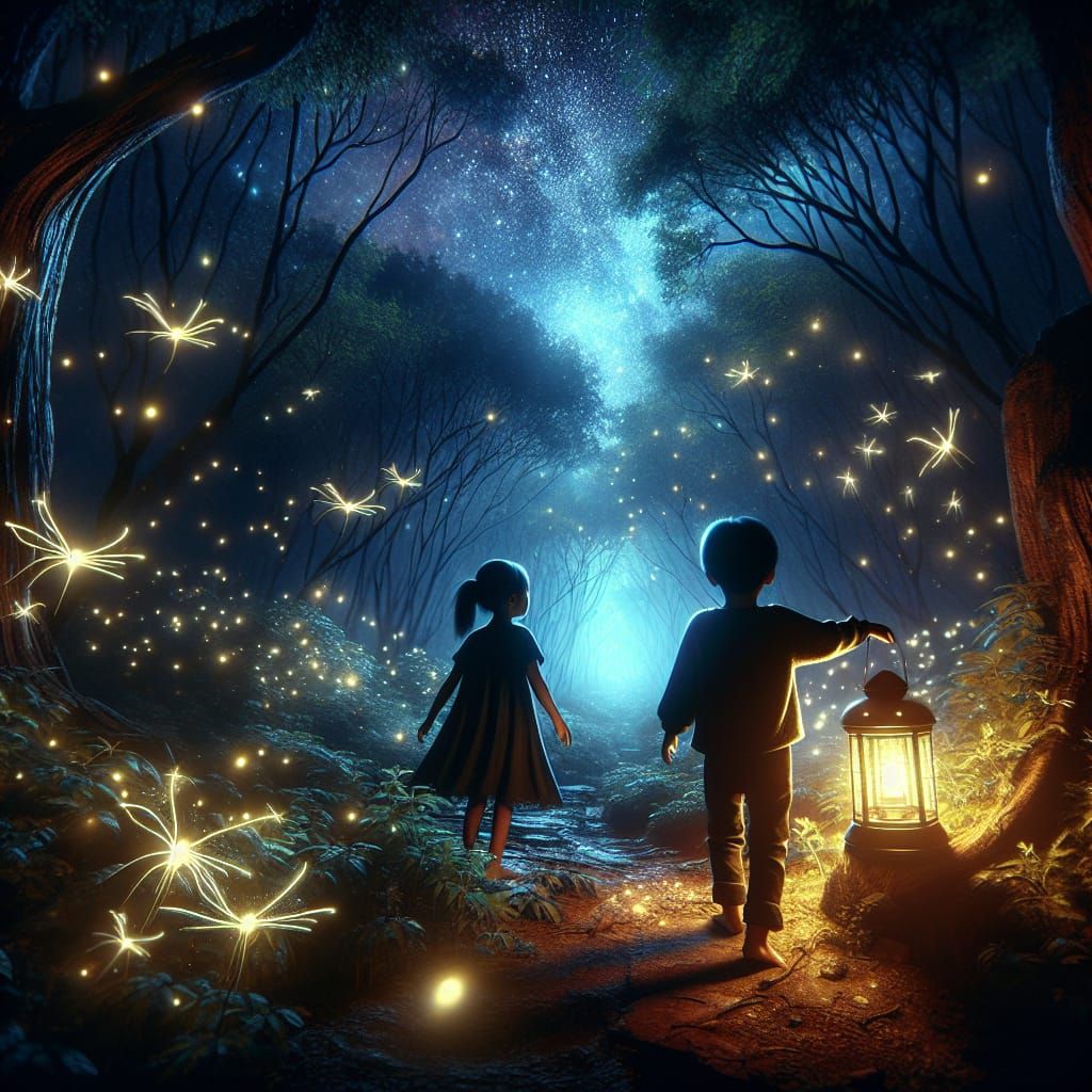 Moonlit Quest in Enchanted Woodland