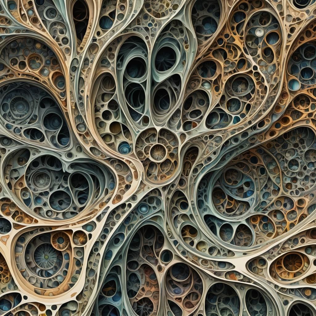 Labyrinthine Riemann Hypothesis in Hand-Drawn Digital Illust...