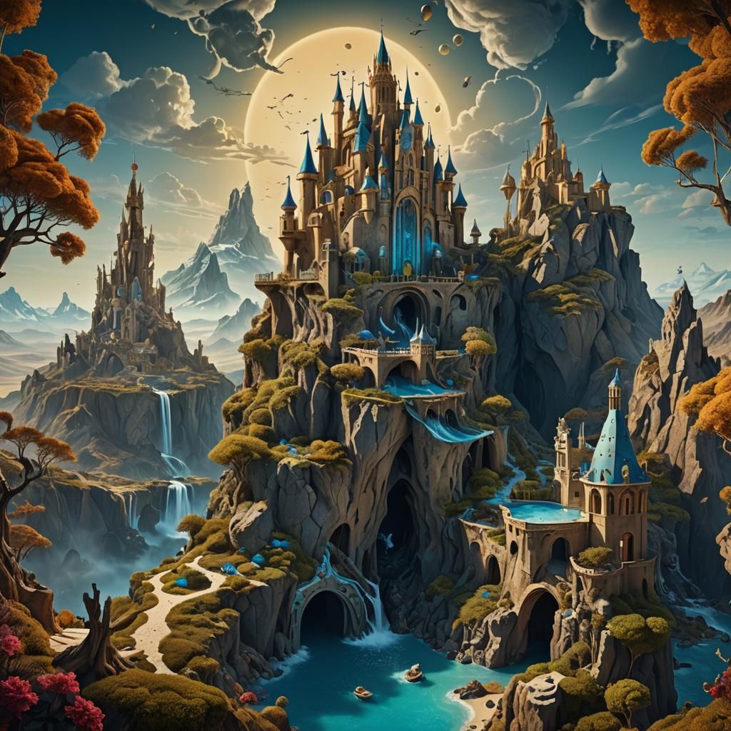 Surrealist Composition in Salvador Dalí Style