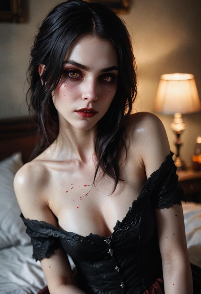 Twilight Vampire Portrait in Art Nouveau Style