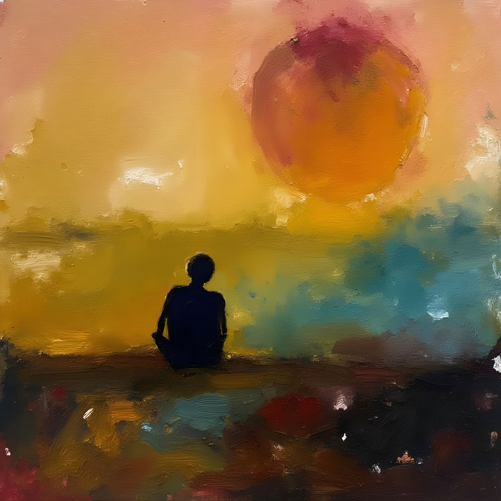 Golden Afternoon Landscape with Vibrant Colors