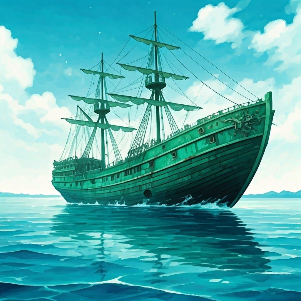 Mysterious Green Schooner Sinks into the Depths