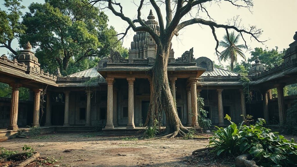 Nature Reclaims Abandoned Hindu Temple Village