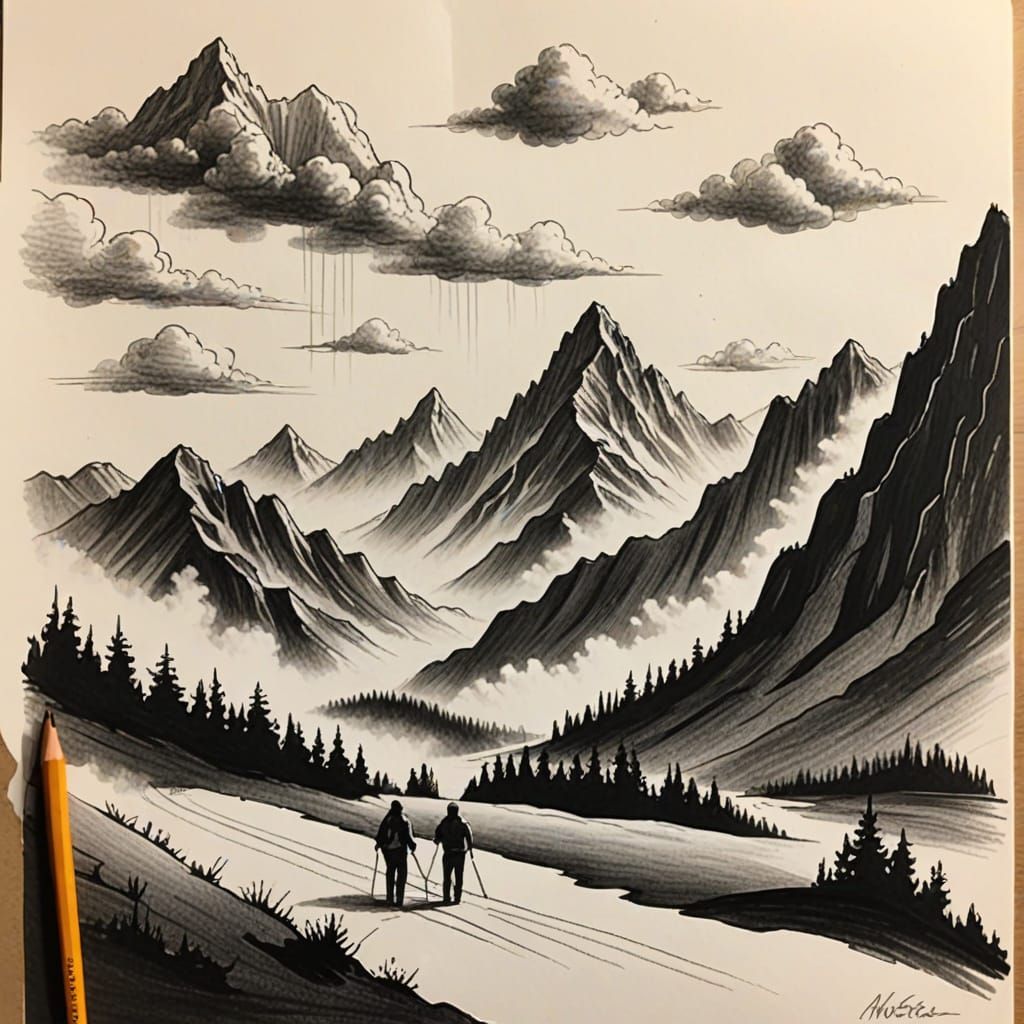 Hand Sketching Scene Comes Alive on Paper