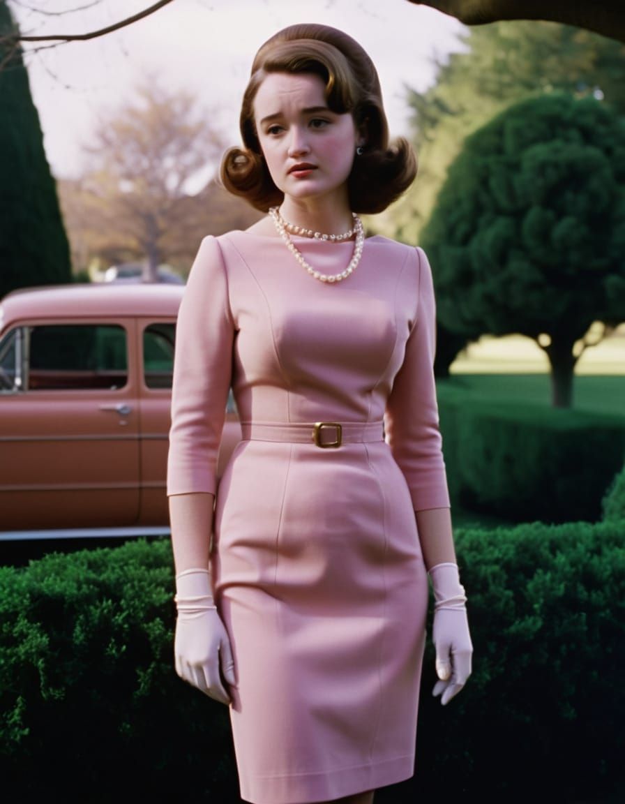 Retro Glamour Chic Actress in 1960s Film Still