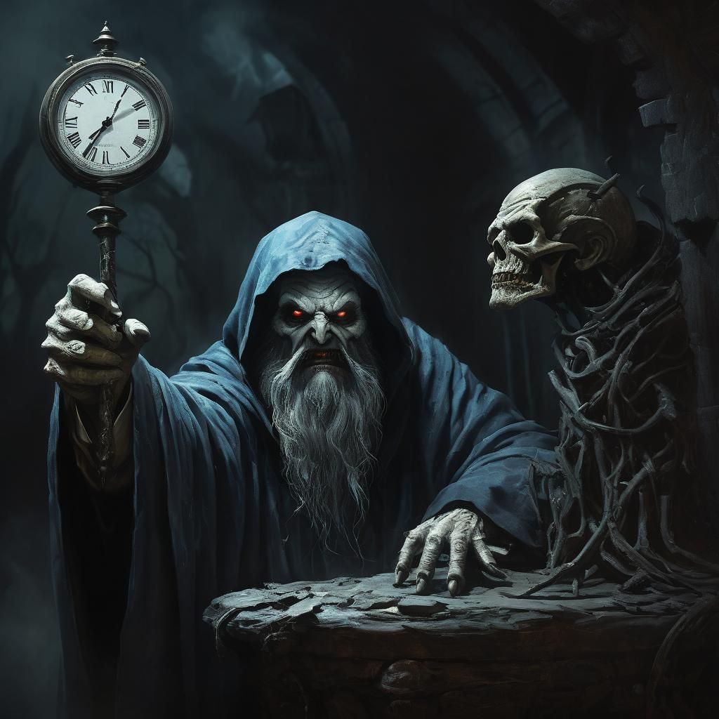 Sinister Father Time in Rutkowski Style