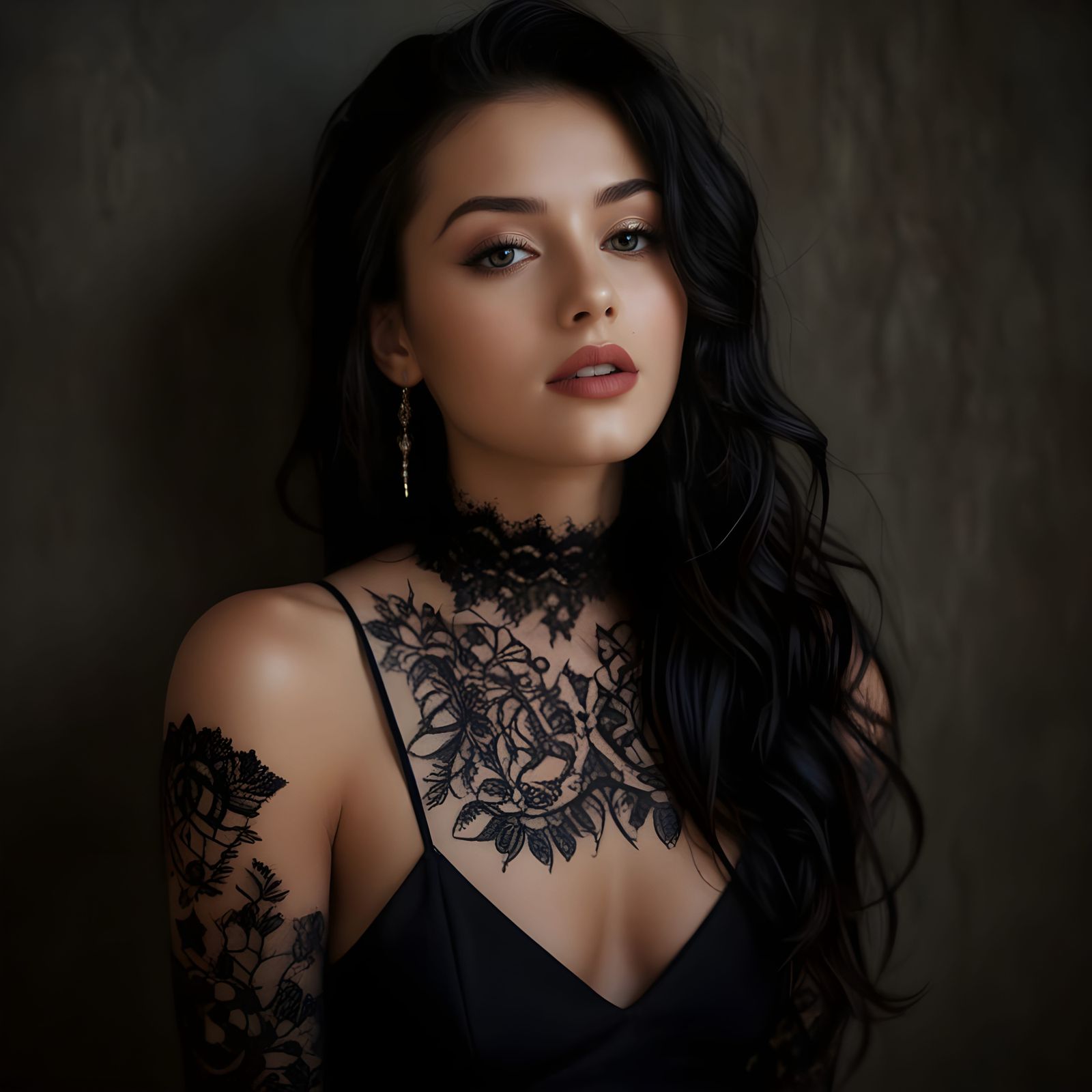 Golden Beauty with Blue Eyes and Rosy Lips