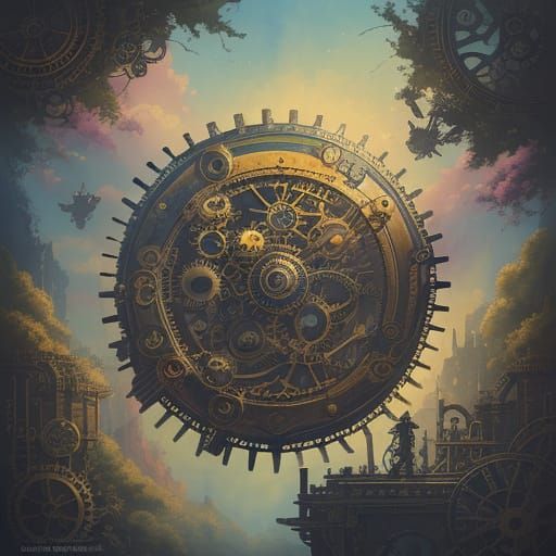 Steampunk Toddler Bull Blows Bubbles in Whimsical Clockwork ...