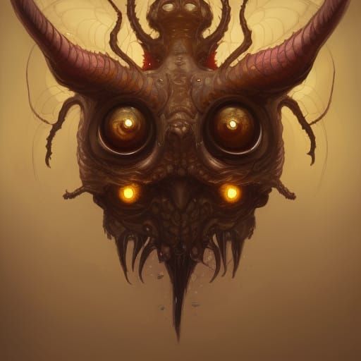 Eldritch Horror Moth Portrait in Unreal Engine 5