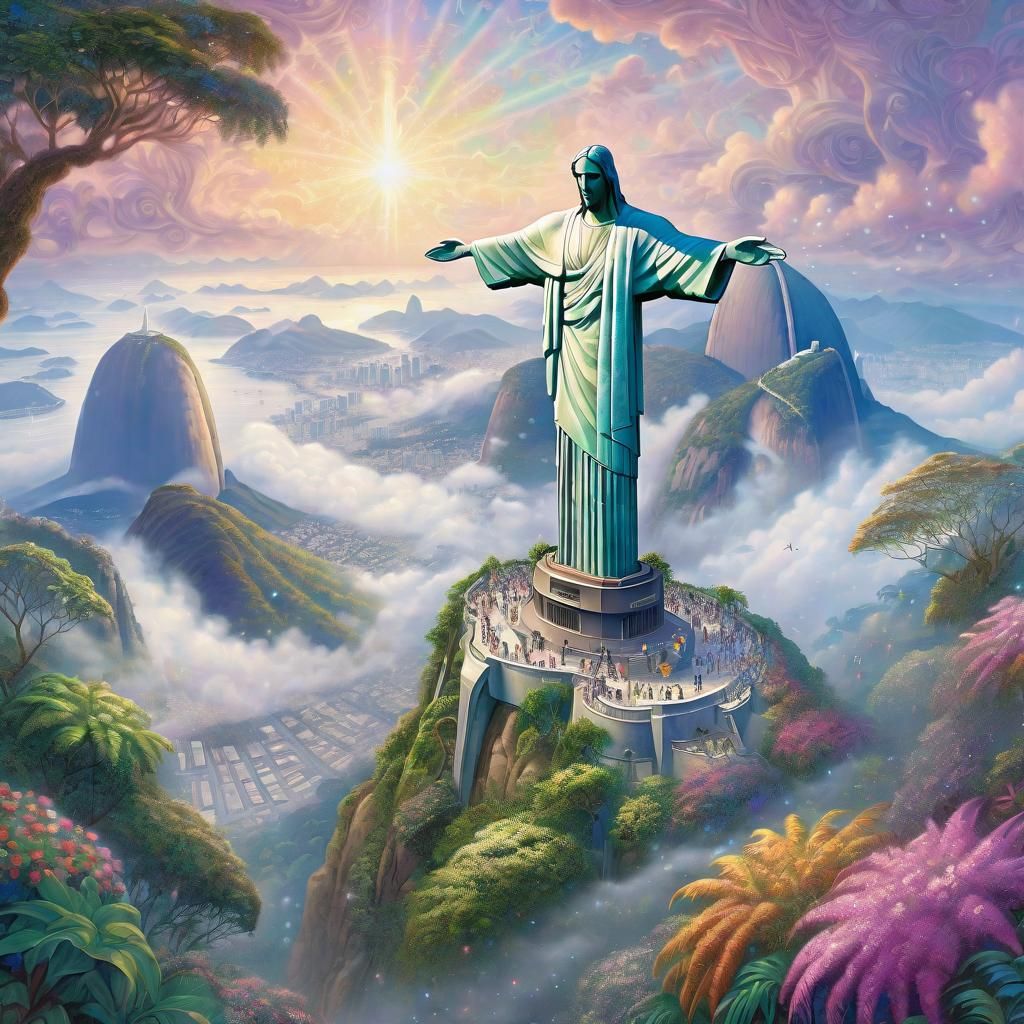 Christ the Redeemer in Rio, Fantasy Landscape