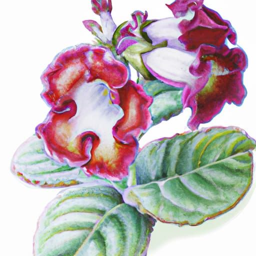 Gloxinia as Professional Watercolor Painting