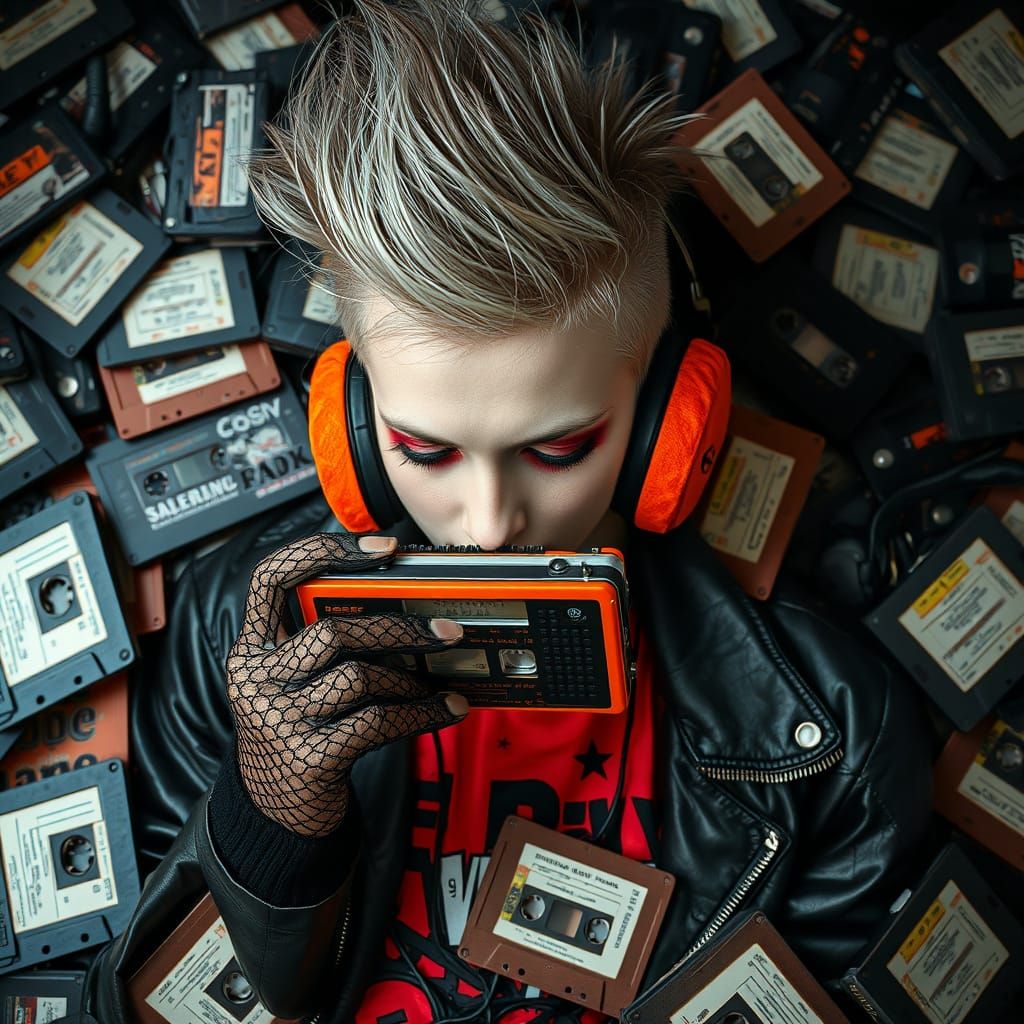 Goth Teen in Neon Revival