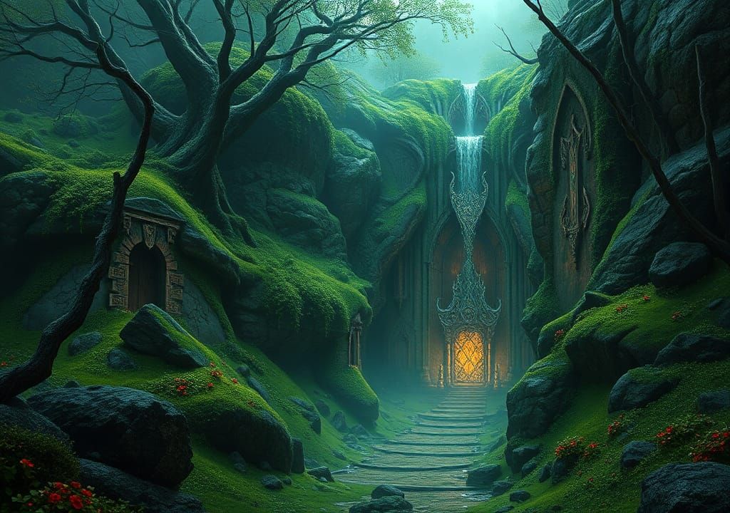 Fantastical Celtic Landscape in Detailed Matte Painting