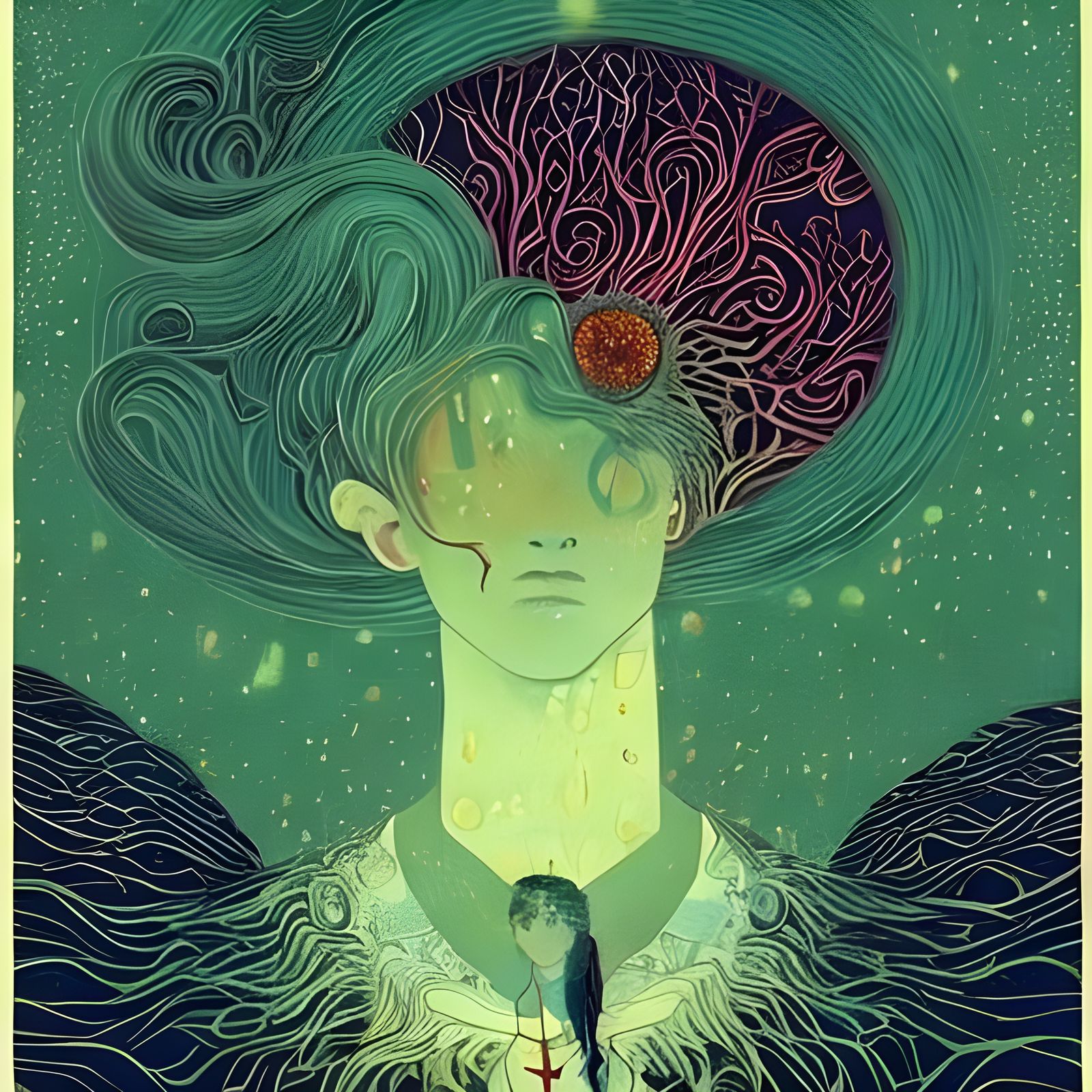 Psychedelic Surrealism: Vibrant Dreamscape by Ngai and Kehoe