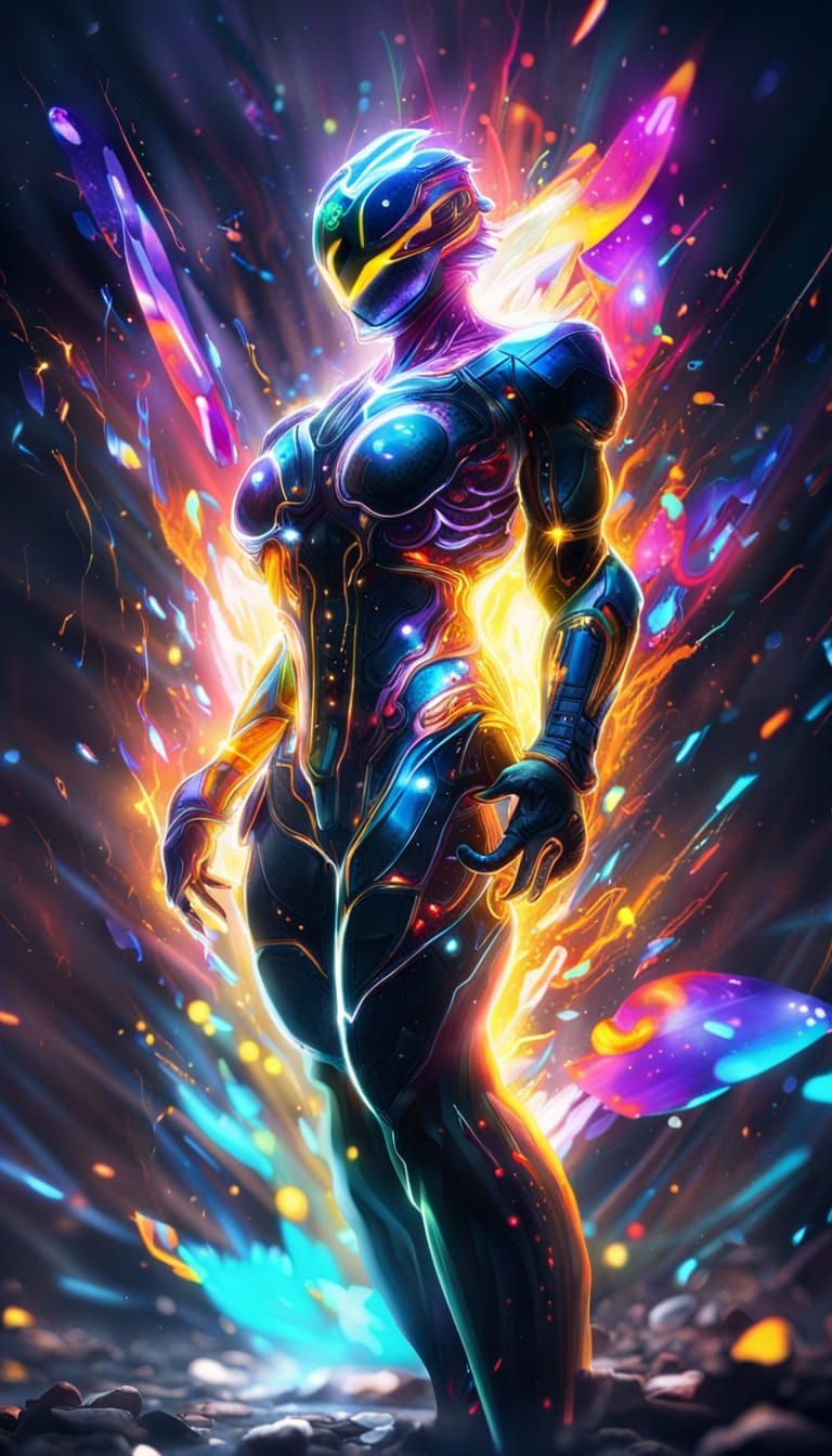 Quantum Realm Equilibrium in Vibrant Graffiti Art