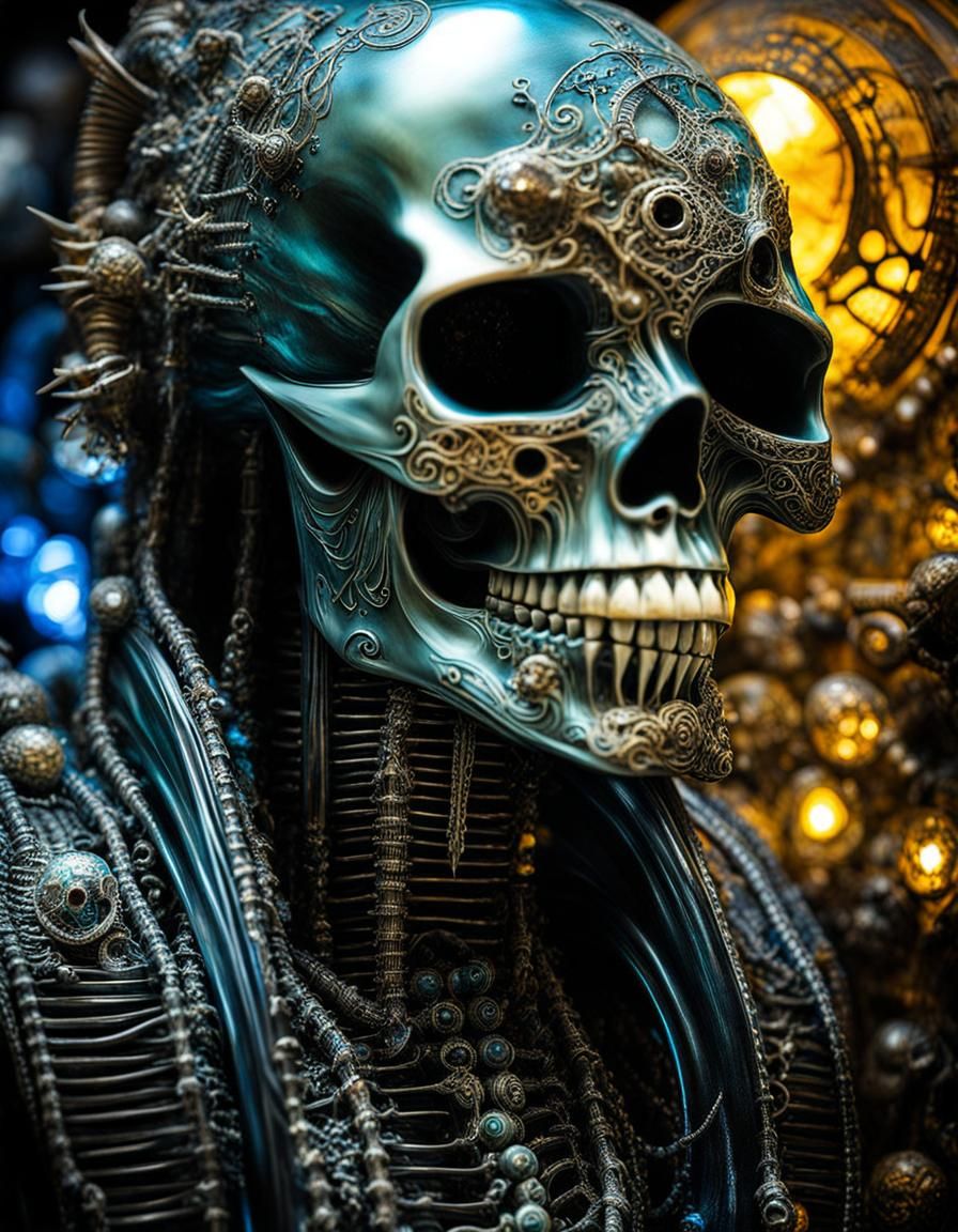 Cyborg Adam Creation in Retropunk Style