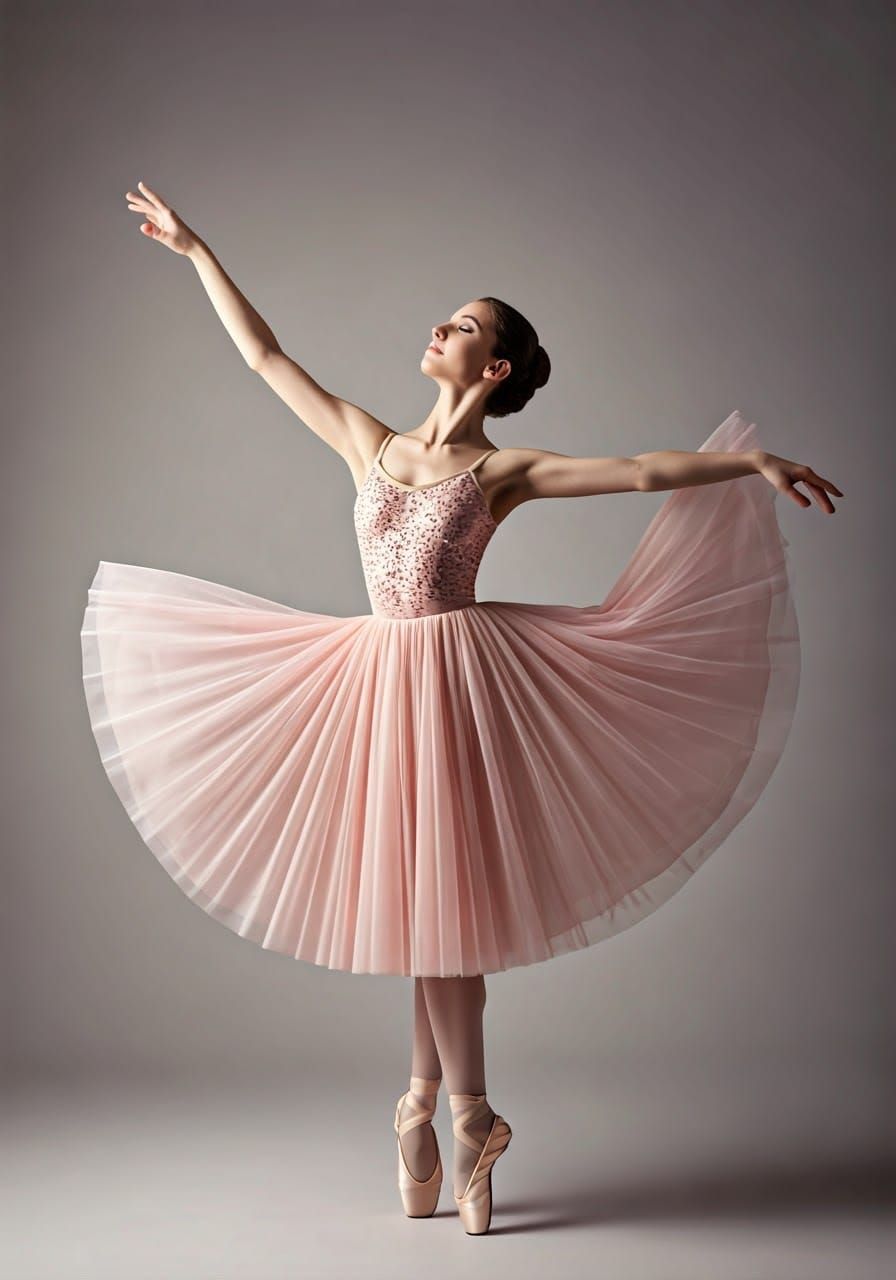 Elegant Ballerina in Dreamy, Romantic Style