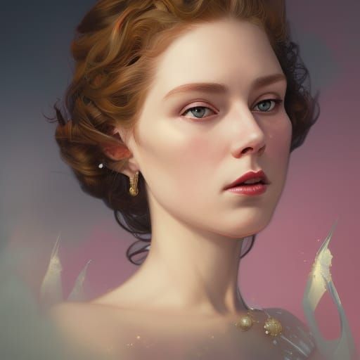 Young Queen Elizabeth: Hyperdetailed Portrait