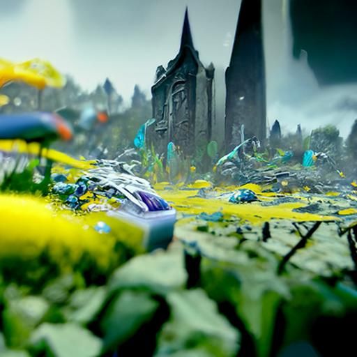 Sorrowful Figure in Detailed Matte Painting