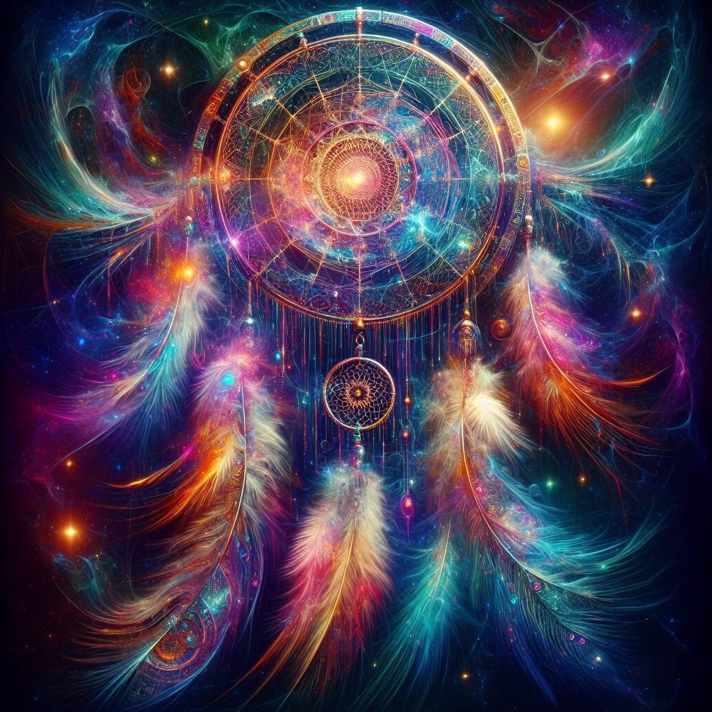 Mystical Dreamcatcher in Holographic Cosmic Style