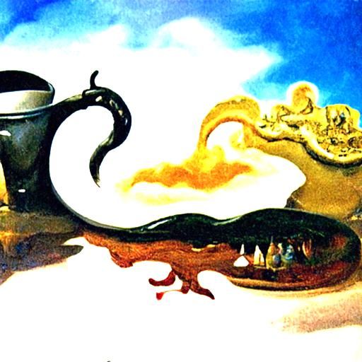 Surreal Dragon Tea Party in Dali Style