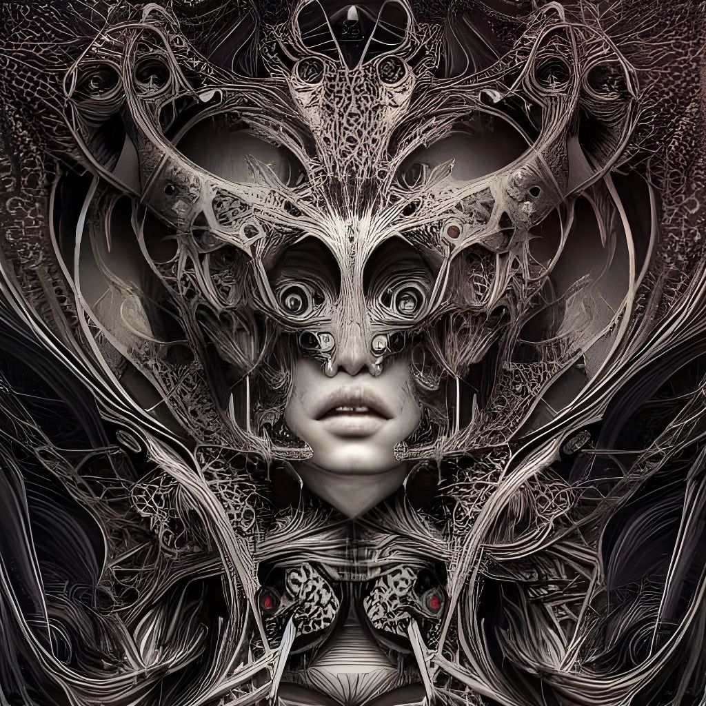 Symmetric Figure in Cinematic, Hyperdetailed Style