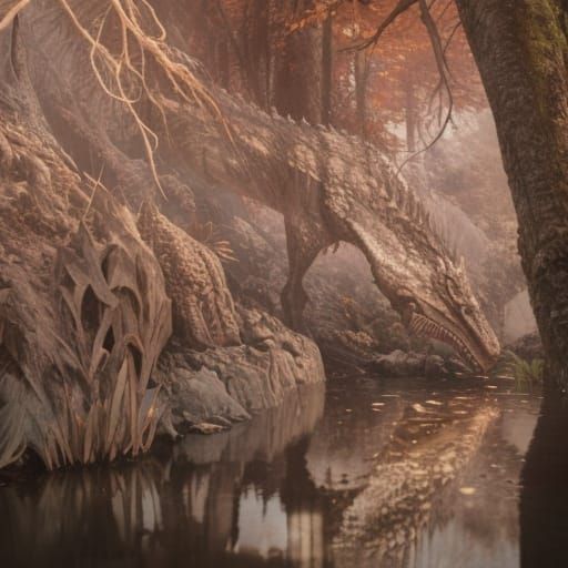 Hyper-Realistic Tyrannosaurus Rex in Warm Savannah Light