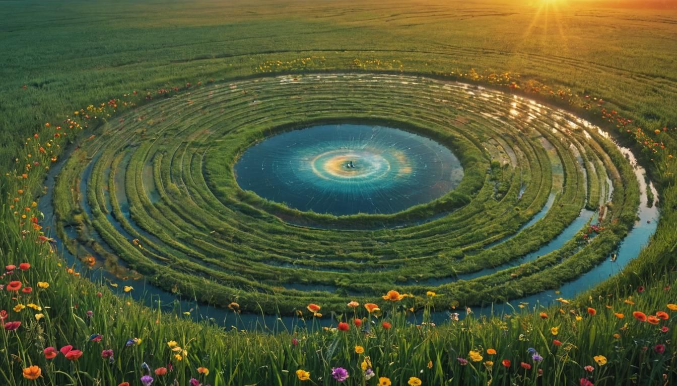 Mesmerizing Digital Collage: Gratitude and Cleansing