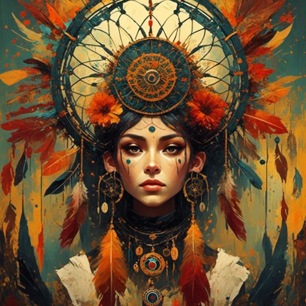 Navajo Skinwalker Face Changer Dreamcatcher
