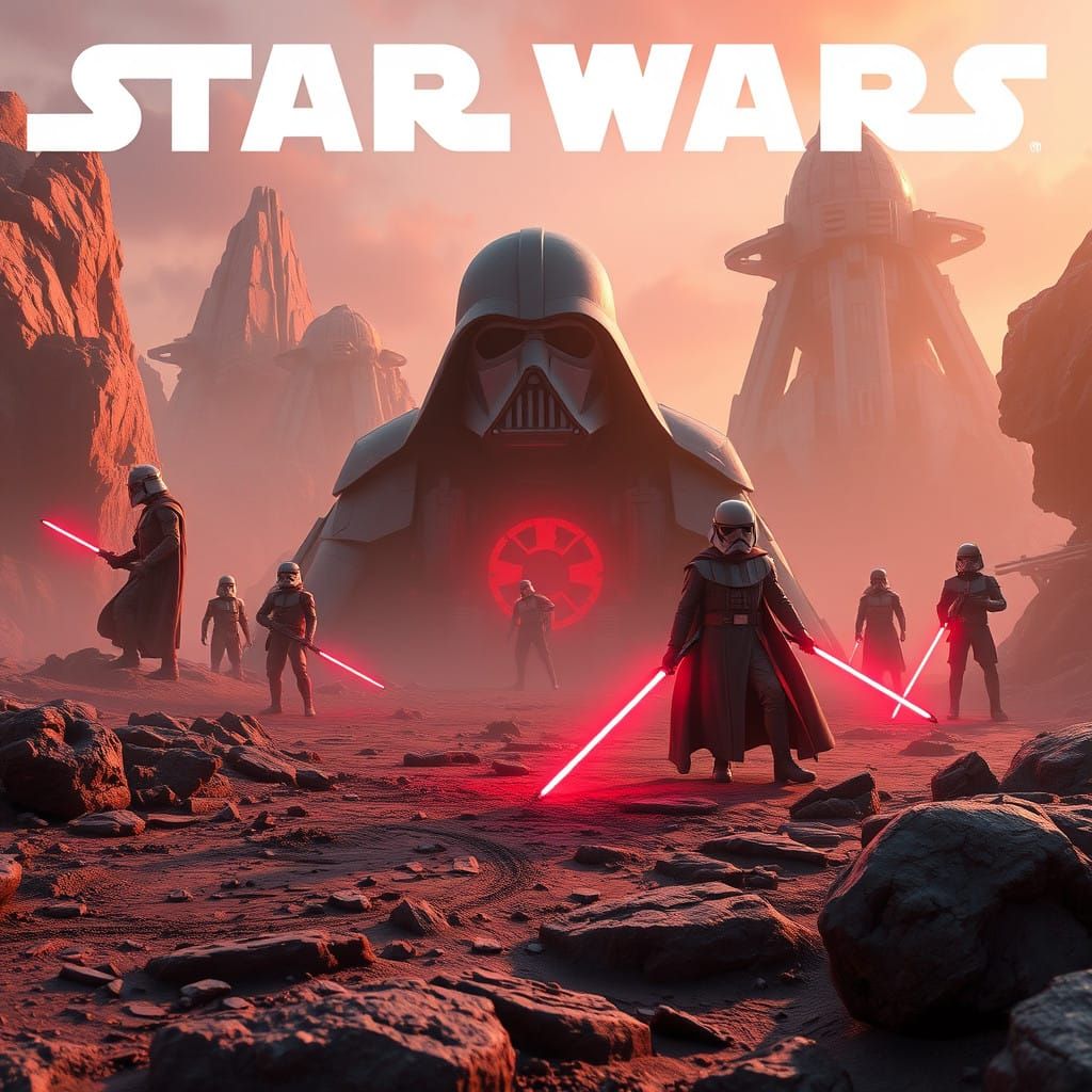 Epic Star Wars: The Force Awakens 3D Cinematic Scene